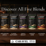 All five Caravel Gourmet turkey brine blends